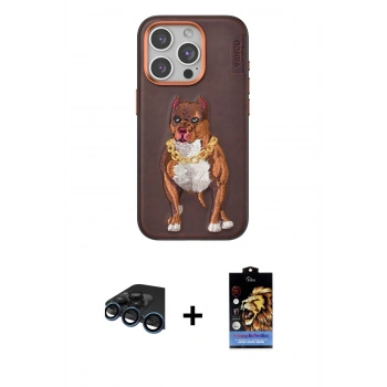 MARSİLYAN™- iPhone 15 Pro Kılıf Nova Form Koleksiyonu - Siyah Buffer Hayalet Cam Ekran Koruyucu + Raze Metal Kamera Lens - LT