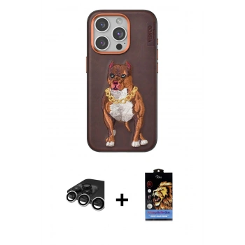 MARSİLYAN™- iPhone 15 Pro Kılıf Nova Form Koleksiyonu - Siyah Buffer Hayalet Cam Ekran Koruyucu + Raze Metal Kamera Lens - GS