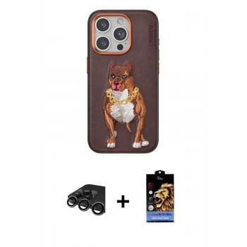 MARSİLYAN™- iPhone 15 Pro Kılıf Nova Form Koleksiyonu - Siyah Buffer Hayalet Cam Ekran Koruyucu + Raze Metal Kamera Lens - TMGI