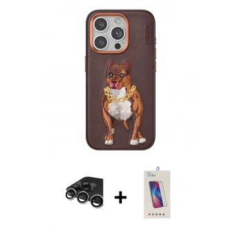 MARSİLYAN™- iPhone 15 Pro Kılıf Nova Form Koleksiyonu - Siyah Joko 5D Cam + Raze Metal Kamera Lens - GS