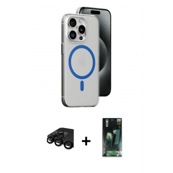 MARSİLYAN™- iPhone 15 Pro Kılıf Odak Form Özel Seri - Siyah 360 Mat Full Body Arka Koruyucu + Raze Metal Kamera Lens - SH