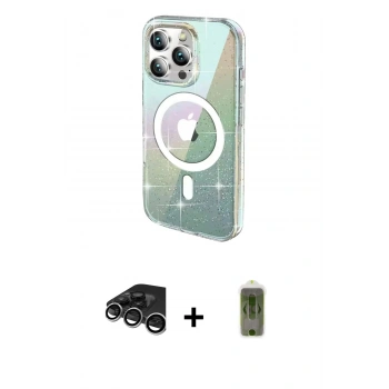 MARSİLYAN™- iPhone 15 Pro Kılıf Odak Modern Serisi - Siyah Joko Magic 5D Hayalet Cam + Raze Metal Kamera Lens - GS