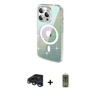 MARSİLYAN™- iPhone 15 Pro Kılıf Odak Modern Serisi - Siyah Joko Magic 5D Hayalet Cam + Raze Metal Kamera Lens - LT