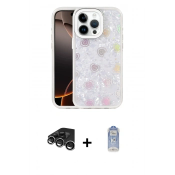 MARSİLYAN™- iPhone 15 Pro Kılıf Odak Prime - Siyah Joko Magic 5D Cam + Raze Metal Kamera Lens - GS