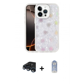 MARSİLYAN™- iPhone 15 Pro Kılıf Odak Prime - Siyah Joko Magic 5D Cam + Raze Metal Kamera Lens - LT
