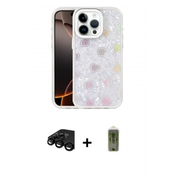 MARSİLYAN™- iPhone 15 Pro Kılıf Odak Prime - Siyah Joko Magic 5D Hayalet Cam + Raze Metal Kamera Lens - SH
