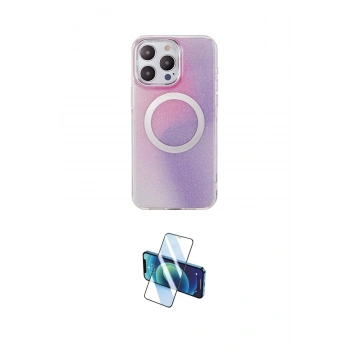 MARSİLYAN™- iPhone 15 Pro Kılıf Pusula Form - Siyah 3D Antistatik Seramik Nano Ekran Koruyucu