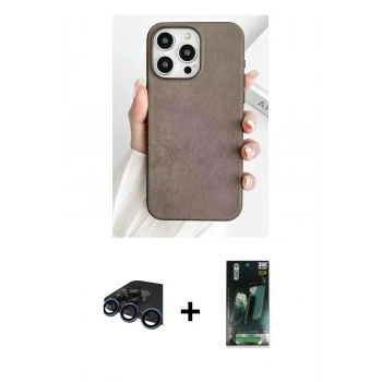 MARSİLYAN™- iPhone 15 Pro Kılıf Pusula Modern - Şeffaf 360 Full Body Arka Koruyucu + Raze Metal Kamera Lens - LT