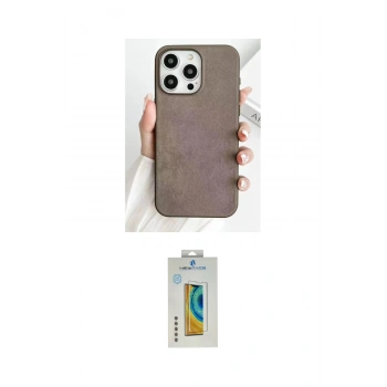MARSİLYAN™- iPhone 15 Pro Kılıf Pusula Modern - Siyah Polymer Nano Ekran Koruyucu