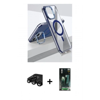 MARSİLYAN™- iPhone 15 Pro Kılıf Vadi Çizgi Özel Seri - Siyah 360 Mat Full Body Arka Koruyucu + Raze Metal Kamera Lens - SH