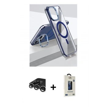 MARSİLYAN™- iPhone 15 Pro Kılıf Vadi Çizgi Özel Seri - Siyah Bilvis Hayalet Cam Ekran Koruyucu + Raze Metal Kamera Lens - GS