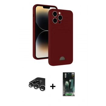 MARSİLYAN™- iPhone 15 Pro Kılıf Vadi Çizgi Prime - Şeffaf 360 Full Body Arka Koruyucu + Raze Metal Kamera Lens - GS