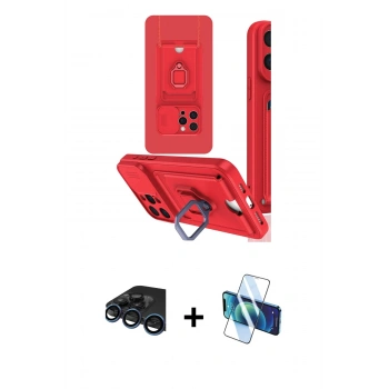 MARSİLYAN™- iPhone 15 Pro Kılıf Vadi Form Prime - Siyah 3D Antistatik Cam Ekran Koruyucu + Raze Metal Kamera Lens - LT