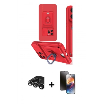 MARSİLYAN™- iPhone 15 Pro Kılıf Vadi Form Prime - Siyah 3D Antistatik Mat Seramik Nano Ekran Koruyucu + Raze Metal Kamera Lens - GS
