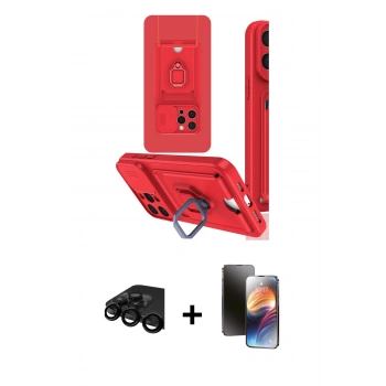 MARSİLYAN™- iPhone 15 Pro Kılıf Vadi Form Prime - Siyah 3D Antistatik Mat Seramik Nano Ekran Koruyucu + Raze Metal Kamera Lens - SH