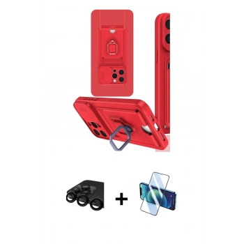MARSİLYAN™- iPhone 15 Pro Kılıf Vadi Form Prime - Siyah 3D Antistatik Seramik Nano Ekran Koruyucu + Raze Metal Kamera Lens - SH