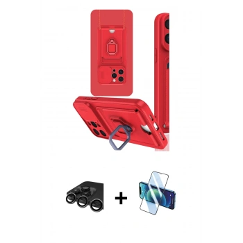 MARSİLYAN™- iPhone 15 Pro Kılıf Vadi Form Prime - Siyah 3D Antistatik Seramik Nano Ekran Koruyucu + Raze Metal Kamera Lens - TMGI