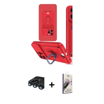 MARSİLYAN™- iPhone 15 Pro Kılıf Vadi Form Prime - Siyah Bilvis 3D Mat Cam Ekran Koruyucu + Raze Metal Kamera Lens - LT