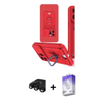 MARSİLYAN™- iPhone 15 Pro Kılıf Vadi Form Prime - Siyah Bilvis 5in1 3D Magic Cam Ekran Koruyucu + Raze Metal Kamera Lens - SH