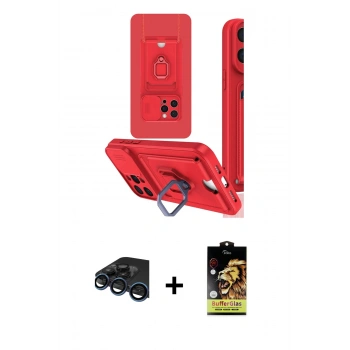 MARSİLYAN™- iPhone 15 Pro Kılıf Vadi Form Prime - Siyah Buffer Cam Ekran Koruyucu + Raze Metal Kamera Lens - LT