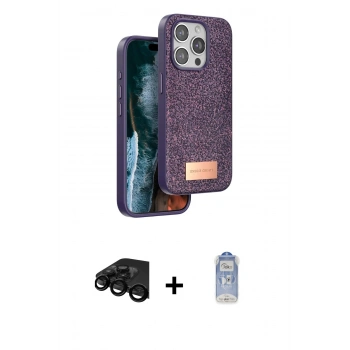 MARSİLYAN™- iPhone 15 Pro Kılıf Vadi Klasik Serisi - Siyah Joko Magic 5D Cam + Raze Metal Kamera Lens - SH