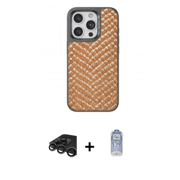 MARSİLYAN™- iPhone 15 Pro Kılıf Vadi Özel Seri - Siyah Joko Magic 5D Cam + Raze Metal Kamera Lens - TMGI