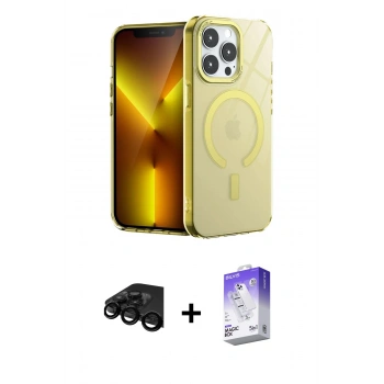 MARSİLYAN™- iPhone 15 Pro Kılıf Yankı Çizgi - Siyah Bilvis 5in1 3D Magic Cam Ekran Koruyucu + Raze Metal Kamera Lens - SH