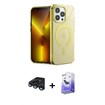 MARSİLYAN™- iPhone 15 Pro Kılıf Yankı Çizgi - Siyah Bilvis 5in1 5D Magic Hayalet Cam Ekran Koruyucu + Raze Metal Kamera Lens - LT