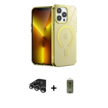 MARSİLYAN™- iPhone 15 Pro Kılıf Yankı Çizgi - Siyah Joko Magic 5D Hayalet Cam + Raze Metal Kamera Lens - GS