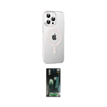 MARSİLYAN™- iPhone 15 Pro Kılıf Yörünge Koleksiyonu - Siyah 360 Mat Full Body Arka Koruyucu