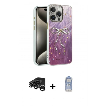 MARSİLYAN™- iPhone 15 Pro Kılıf Zirve Modern Prime - Siyah Joko Magic 5D Cam + Raze Metal Kamera Lens - GS