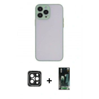 MARSİLYAN™- iPhone 15 Pro Max Kılıf Ahenk Çizgi Serisi - Şeffaf 360 Full Body Arka Koruyucu + PVD Metal Kamera Lens - SH