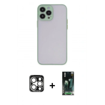 MARSİLYAN™- iPhone 15 Pro Max Kılıf Ahenk Çizgi Serisi - Siyah 360 Mat Full Body Arka Koruyucu + PVD Metal Kamera Lens - GS