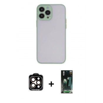 MARSİLYAN™- iPhone 15 Pro Max Kılıf Ahenk Çizgi Serisi - Siyah 360 Mat Full Body Arka Koruyucu + PVD Metal Kamera Lens - TU