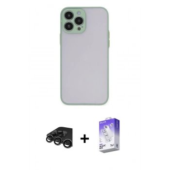MARSİLYAN™- iPhone 15 Pro Max Kılıf Ahenk Çizgi Serisi - Siyah Bilvis 5in1 3D Magic Cam Ekran Koruyucu + Raze Metal Kamera Lens - TMGI