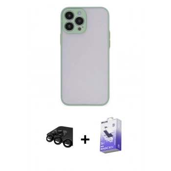 MARSİLYAN™- iPhone 15 Pro Max Kılıf Ahenk Çizgi Serisi - Siyah Bilvis 5in1 5D Magic Hayalet Cam Ekran Koruyucu + Raze Metal Kamera Lens - SH