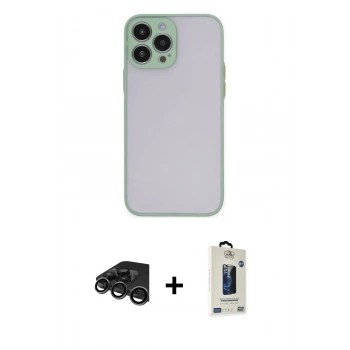 MARSİLYAN™- iPhone 15 Pro Max Kılıf Ahenk Çizgi Serisi - Siyah Bilvis Hayalet Cam Ekran Koruyucu + Raze Metal Kamera Lens - TMGI
