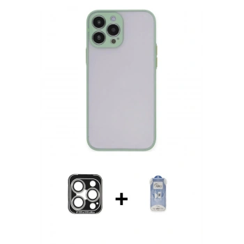 MARSİLYAN™- iPhone 15 Pro Max Kılıf Ahenk Çizgi Serisi - Siyah Joko Magic 5D Cam + PVD Metal Kamera Lens - GS