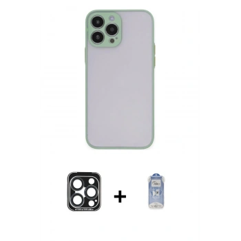 MARSİLYAN™- iPhone 15 Pro Max Kılıf Ahenk Çizgi Serisi - Siyah Joko Magic 5D Cam + PVD Metal Kamera Lens - LT