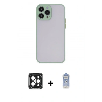 MARSİLYAN™- iPhone 15 Pro Max Kılıf Ahenk Çizgi Serisi - Siyah Joko Magic 5D Cam + PVD Metal Kamera Lens - SH