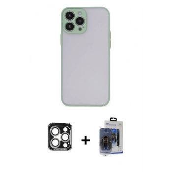 MARSİLYAN™- iPhone 15 Pro Max Kılıf Ahenk Çizgi Serisi - Siyah Vanessa Magic Cam + PVD Metal Kamera Lens - GS