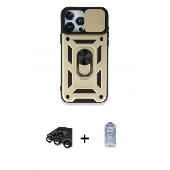 MARSİLYAN™- iPhone 15 Pro Max Kılıf Ahenk Klasik - Siyah Joko Magic 5D Cam + Raze Metal Kamera Lens - TMGI
