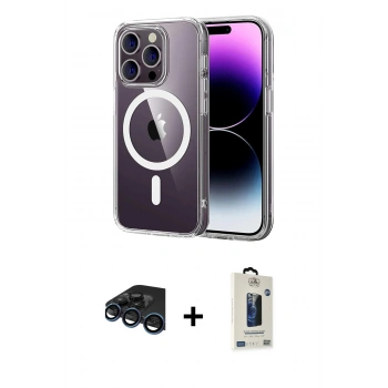 MARSİLYAN™- iPhone 15 Pro Max Kılıf Ahenk Minimal Serisi - Siyah Bilvis Hayalet Cam Ekran Koruyucu + Raze Metal Kamera Lens - LT