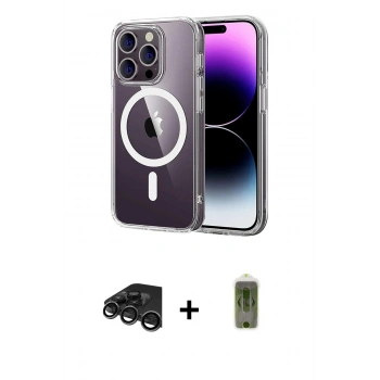 MARSİLYAN™- iPhone 15 Pro Max Kılıf Ahenk Minimal Serisi - Siyah Joko Magic 5D Hayalet Cam + Raze Metal Kamera Lens - TMGI
