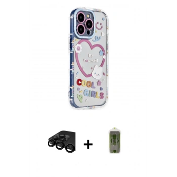 MARSİLYAN™- iPhone 15 Pro Max Kılıf Ahenk Modern Serisi - Siyah Joko Magic 5D Hayalet Cam + Raze Metal Kamera Lens - SH