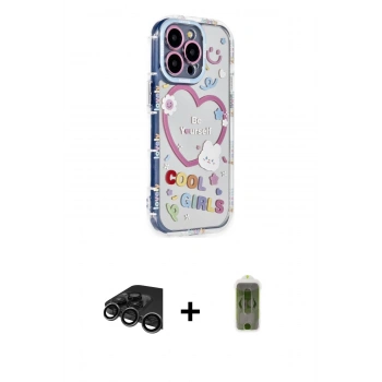 MARSİLYAN™- iPhone 15 Pro Max Kılıf Ahenk Modern Serisi - Siyah Joko Magic 5D Hayalet Cam + Raze Metal Kamera Lens - TMGI