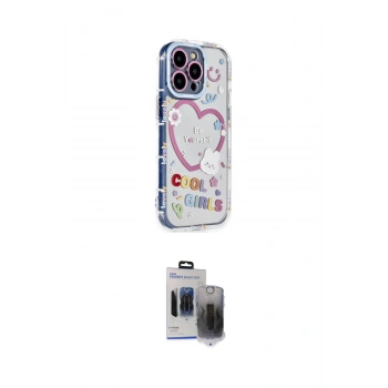 MARSİLYAN™- iPhone 15 Pro Max Kılıf Ahenk Modern Serisi - Siyah Vanessa Magic Hayalet Cam