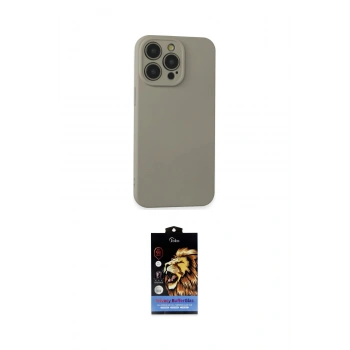 MARSİLYAN™- iPhone 15 Pro Max Kılıf Ahenk Serisi - Siyah Buffer Hayalet Cam Ekran Koruyucu