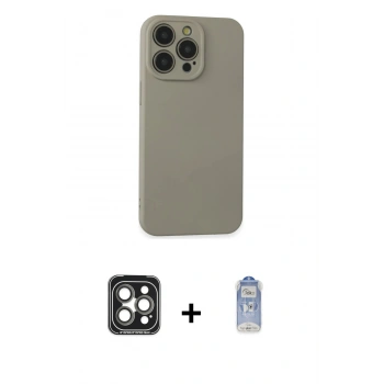 MARSİLYAN™- iPhone 15 Pro Max Kılıf Ahenk Serisi - Siyah Joko Magic 5D Cam + PVD Metal Kamera Lens - GI
