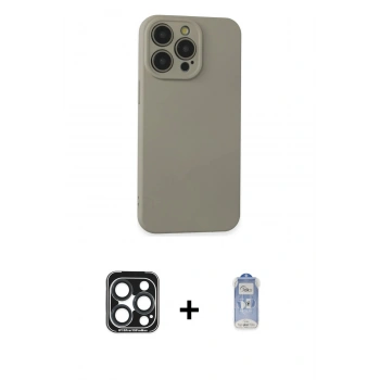 MARSİLYAN™- iPhone 15 Pro Max Kılıf Ahenk Serisi - Siyah Joko Magic 5D Cam + PVD Metal Kamera Lens - LT